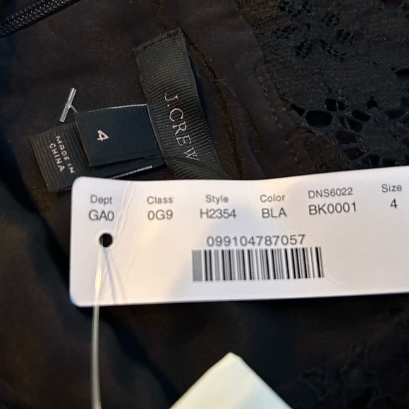 J. Crew, NWT Lace Blouse with Ruffle Accents. Black, Size 2 & 4 - Picture 8 of 10